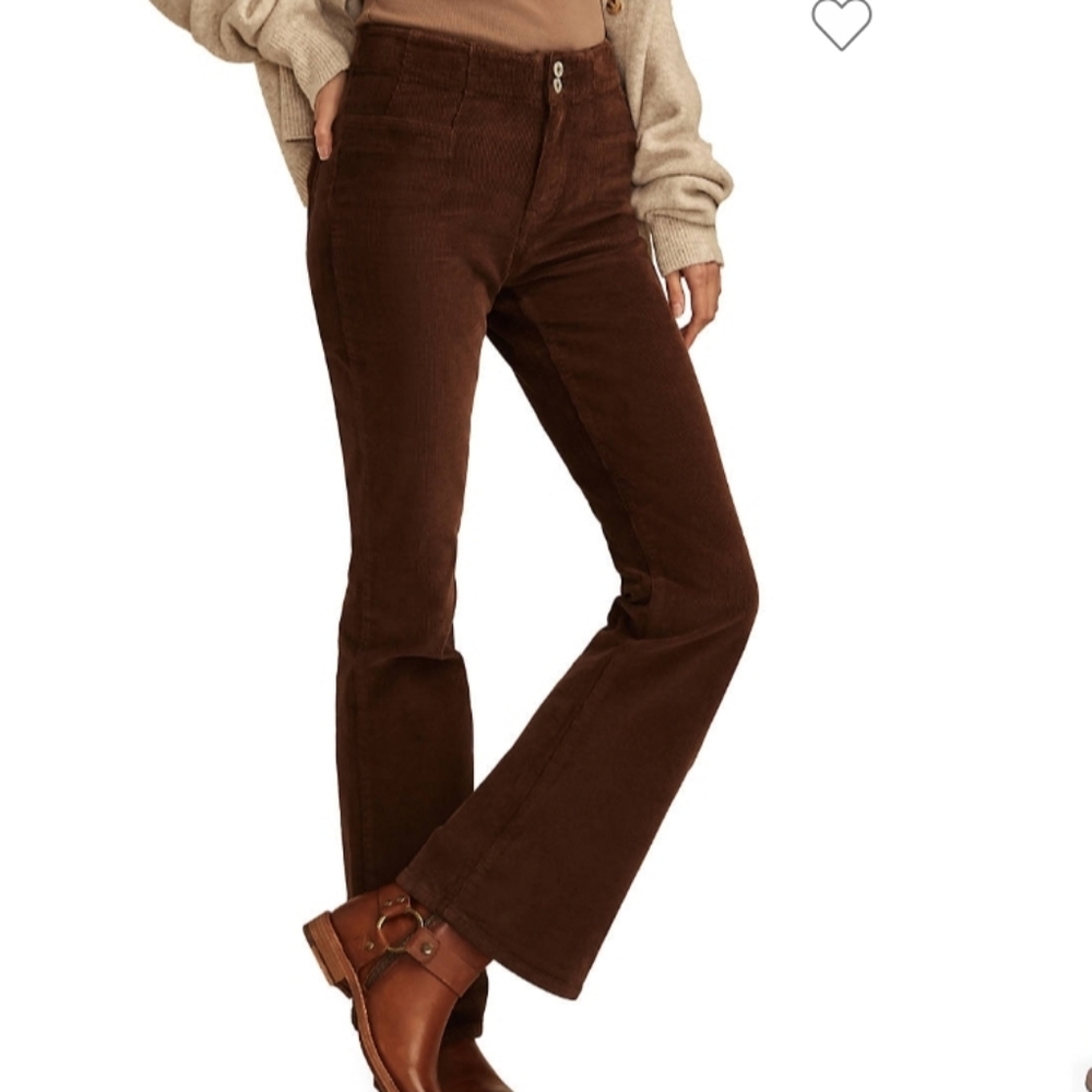 🍁 NWT Chestnut Lucky Brand Stevie High Rise Flare Corduroy Pants